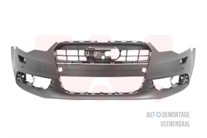 Front bumper from a Audi A6 (C7) 2.0 T FSI 16V Hybrid Quattro 2013
