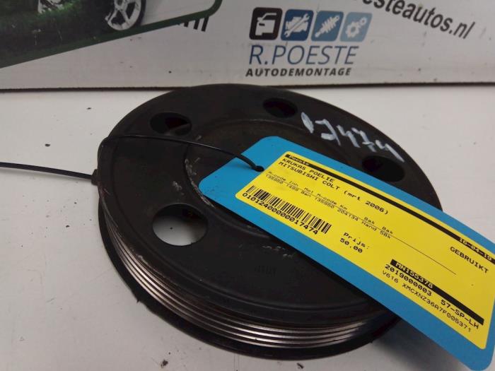 Gebrauchte Kurbelwelle Riemenscheibe Mitsubishi Colt (Z2/Z3) 1.5 16V CZ3 Preis € 50,00 Margenregelung angeboten von Autodemontagebedrijf R. Poeste B.V.