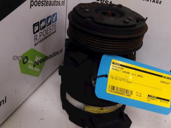Gebrauchte Klimapumpe Renault Laguna II (BG) 1.8 16V Preis € 42,00 Margenregelung angeboten von Autodemontagebedrijf R. Poeste B.V.
