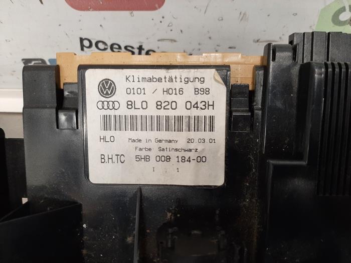 Heater control panel Audi A3 1.6 8L0820043H