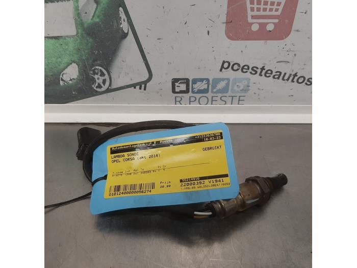 Usagé Sonde lambda Opel Corsa D 1.3 CDTi 16V ecoFLEX Prix € 20,00 Règlement à la marge proposé par Autodemontagebedrijf R. Poeste B.V.