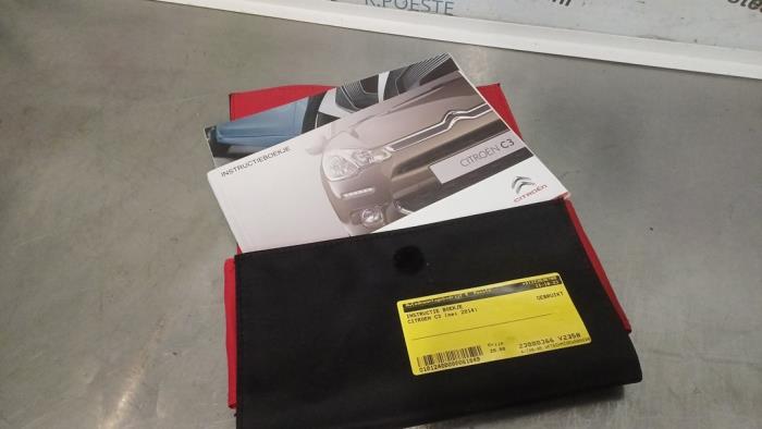 Instruction Booklet from a Citroën C3 (SC) 1.2 VTi 82 12V 2014
