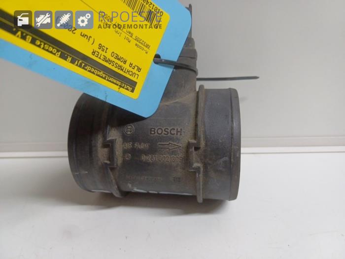 Gebrauchte Luftmassenmesser Alfa Romeo 156 (932) 1.8 Twin Spark 16V Preis € 20,00 Margenregelung angeboten von Autodemontagebedrijf R. Poeste B.V.