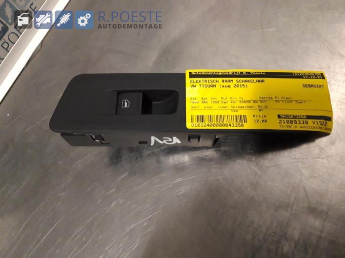 Usados Interruptor de ventanilla eléctrica Volkswagen Tiguan (5N1/2) 1.4 TSI 16V Precio € 12,00 Norma de margen ofrecido por Autodemontagebedrijf R. Poeste B.V.