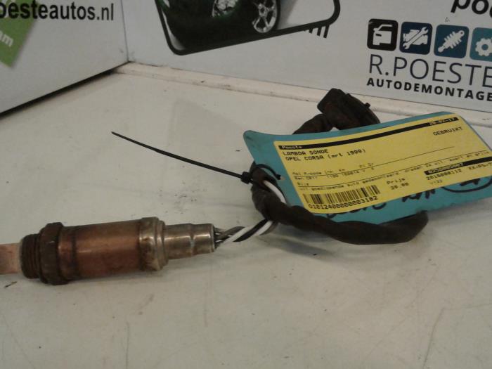 Sonda lambda Opel Corsa B (73/78/79), 1993 / 2000 1.2i 16V, Hatchback, Benzyna, 1.199cc, 48kW (65pk), FWD, X12XE, 1998-03 / 2000-08 (Używany)