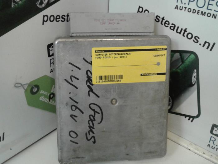 Used Engine management computer Ford Focus 1 1.4 16V Price € 75,00 Margin scheme offered by Autodemontagebedrijf R. Poeste B.V.