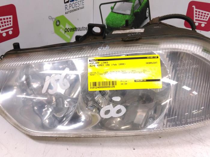 Używane Reflektor lewy Alfa Romeo 156 (932) 1.8 Twin Spark 16V Cena € 10,00 Procedura marży oferowane przez Autodemontagebedrijf R. Poeste B.V.