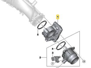 Drosselklappe van een MINI Mini (F56) 1.2 12V One, One First 2015