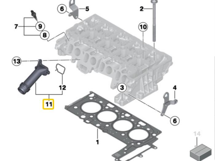 Gebrauchte Wasserschlauch Anschluss Mini Mini (R56) 1.6 One D 16V Preis € 15,00 Margenregelung angeboten von Miniparts24