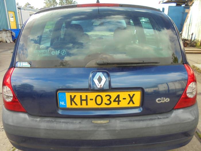 Używane Tylna klapa Renault Clio II (BB/CB) 1.2 16V Cena € 40,00 Procedura marży oferowane przez Hans Auto Onderdelen