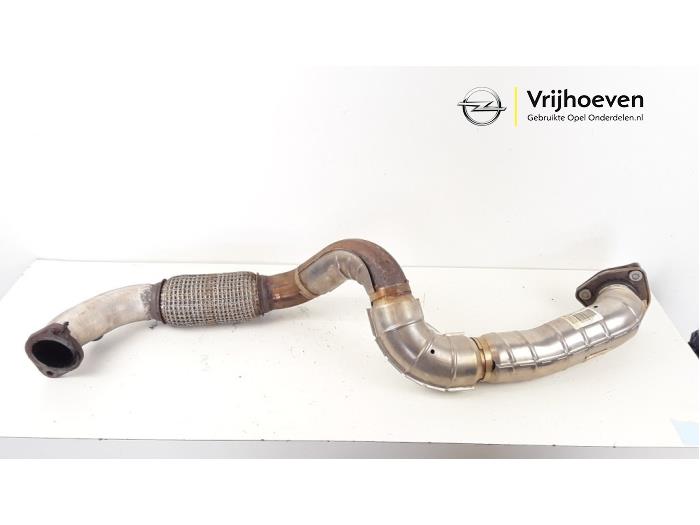 Exhaust front section from a Opel Astra K 1.4 Turbo 16V 2016