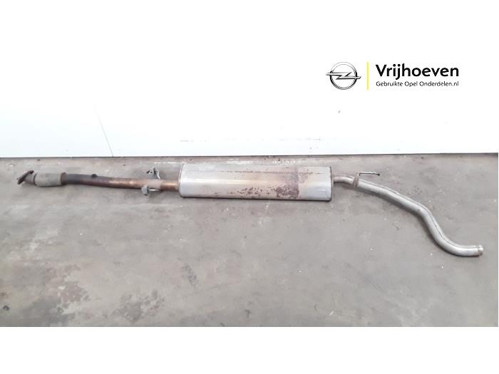 Exhaust middle silencer from a Opel Corsa E 1.4 Turbo 16V 2015