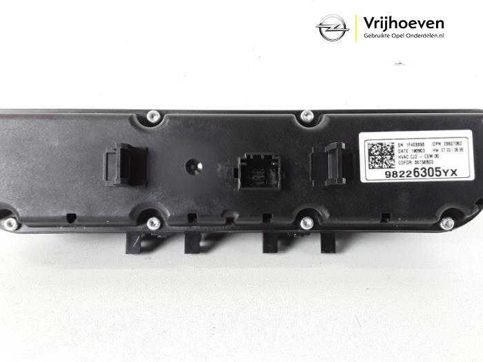 Heater control panel Opel Crossland/Crossland X 1.2 Turbo 12V 39149587