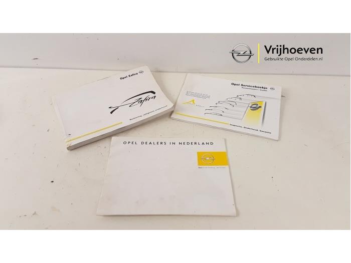 Livret d'instructions d'un Opel Zafira (F75) 1.8 16V 2003