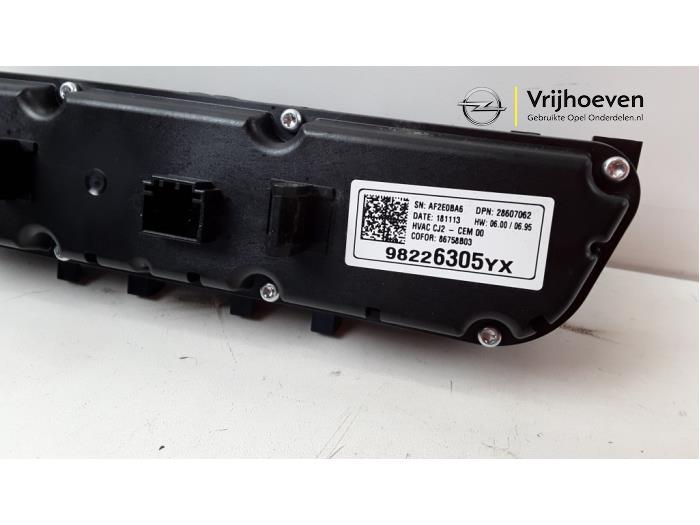 Heater control panel Opel Crossland/Crossland X 1.2 Turbo 12V Euro 6