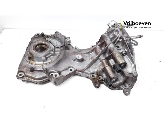 Timing cover from a Opel Agila (B) 1.2 16V 2011