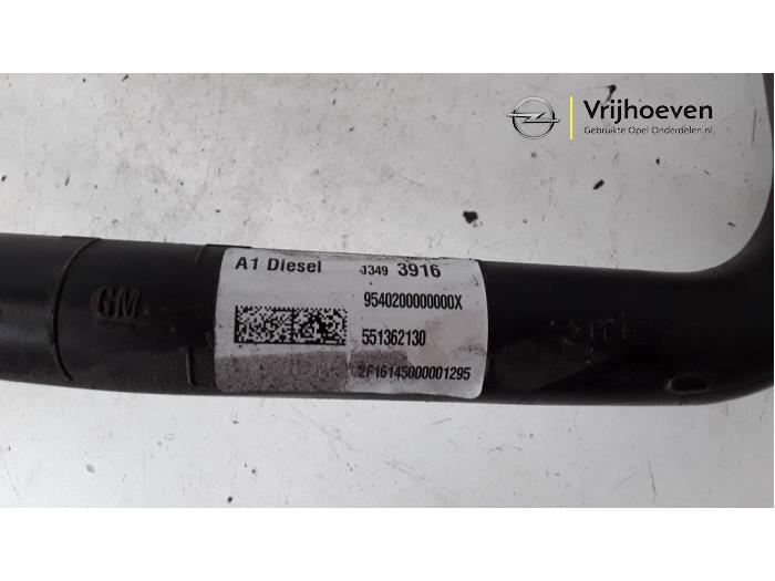 Fuel tank filler pipe from a Opel Astra K 1.6 CDTI 110 16V 2016