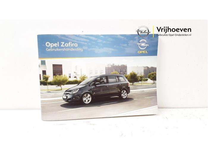 Instruction Booklet from a Opel Zafira (M75)  2009