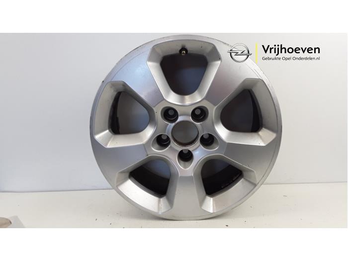 Używane Obrecz Opel Zafira (M75) 2.2 16V Direct Ecotec Cena € 35,00 Procedura marży oferowane przez Autodemontage Vrijhoeven B.V.