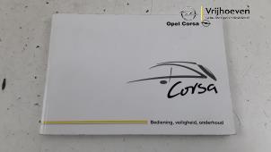 Used Instruction Booklet Opel Corsa C (F08/68) 1.2 16V Price € 10,00 Margin scheme offered by Autodemontage Vrijhoeven B.V.