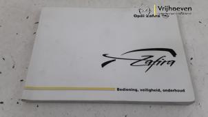 Used Instruction Booklet Opel Zafira (F75) 1.6 16V Price € 10,00 Margin scheme offered by Autodemontage Vrijhoeven B.V.