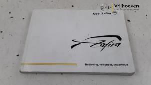 Gebrauchte Betriebsanleitung Opel Zafira (F75) 1.6 16V Preis € 10,00 Margenregelung angeboten von Autodemontage Vrijhoeven B.V.