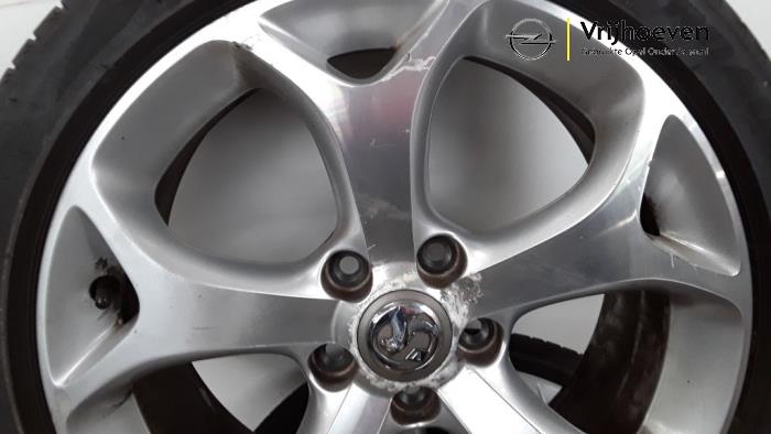 Sport rims set + tires from a Opel Corsa D 1.6i OPC 16V Turbo Ecotec 2012