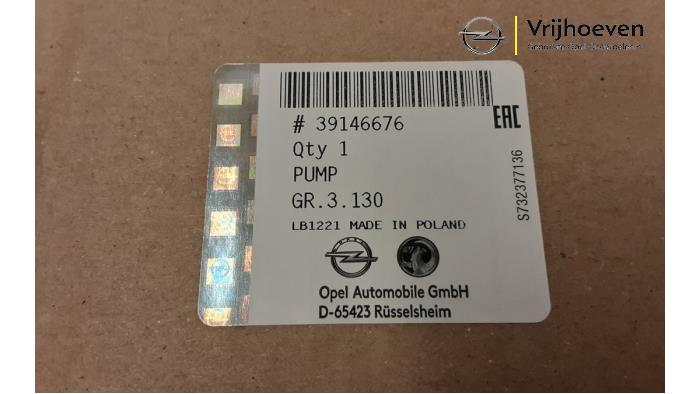 Bomba Adblue de un Opel Zafira Tourer (P12) 1.6 CDTI 16V ecoFLEX 134 2017