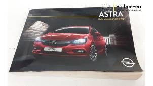 Used Instruction Booklet Opel Astra K Sports Tourer 1.0 Turbo 12V Price € 20,00 Margin scheme offered by Autodemontage Vrijhoeven B.V.