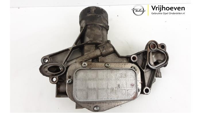 Oil filter housing from a Opel Astra J GTC (PD2/PF2) 1.6 Turbo 16V 2013