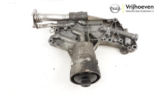 Oil filter housing from a Opel Astra J GTC (PD2/PF2) 1.6 Turbo 16V 2013