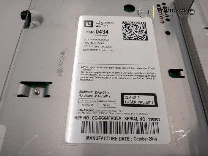 Navigation module Opel Astra J 2.0 CDTI 16V 160 Ecotec - 23480434 GM