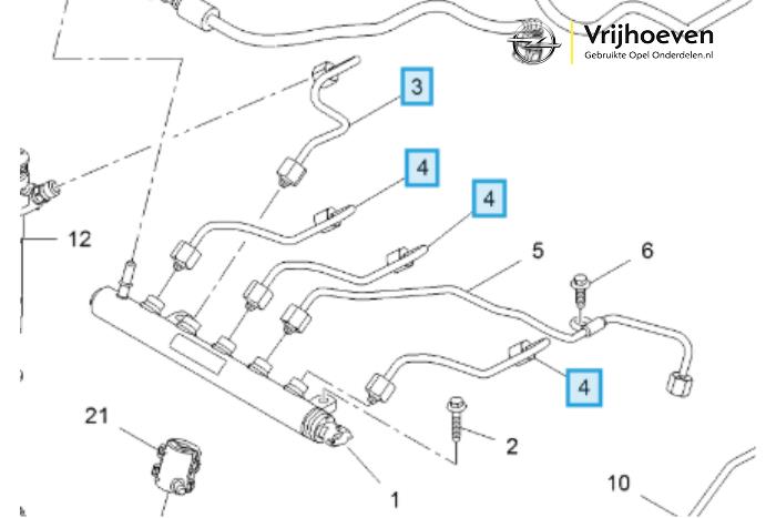 Używane Przewód paliwowy Opel Vivaro 1.6 CDTI BiTurbo 120 Cena € 40,00 Z VAT oferowane przez Autodemontage Vrijhoeven B.V.