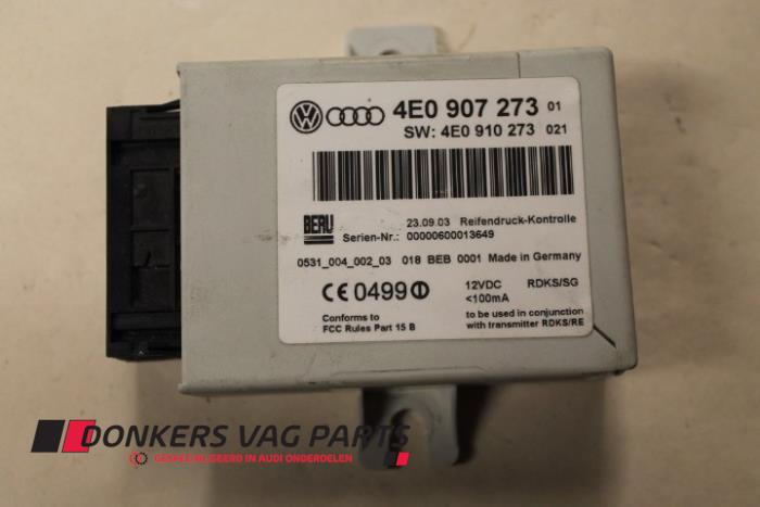Begagnade Däcktrycksmodul Audi A8 Pris € 35,00 Marginaltabell erbjuds av Donkers VAG Parts