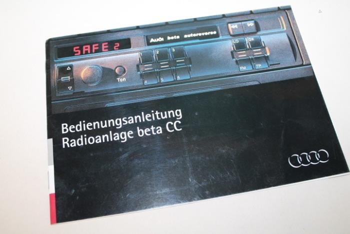Livret d'instructions d'un Audi 80
