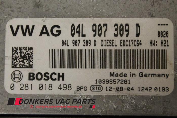 Engine management computer from a Audi A3 Sportback (8VA/8VF) 2.0 TDI 16V 2012
