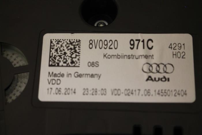 Instrument de bord d'un Audi A3