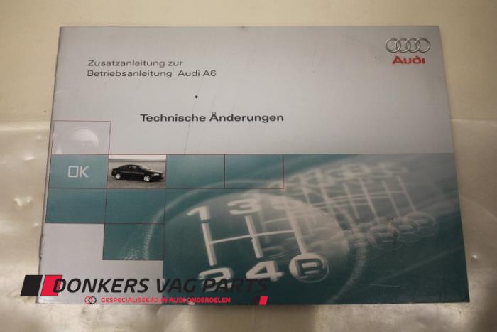 Używane Instrukcja Audi A6 Cena € 5,00 Procedura marży oferowane przez Donkers VAG Parts