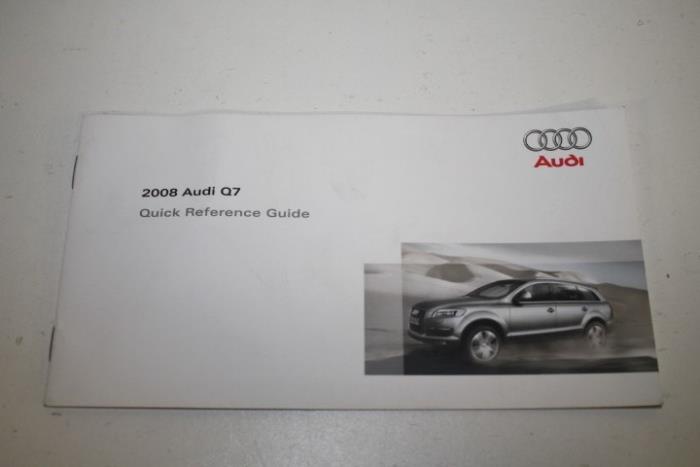 Instruction Booklet from a Audi Q7