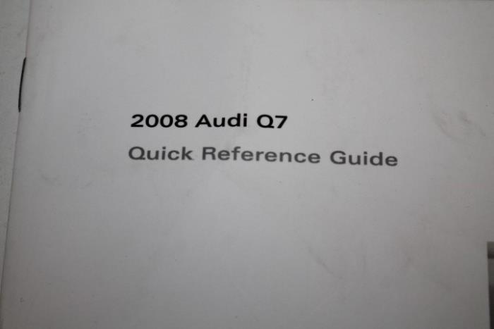 Instruction Booklet from a Audi Q7