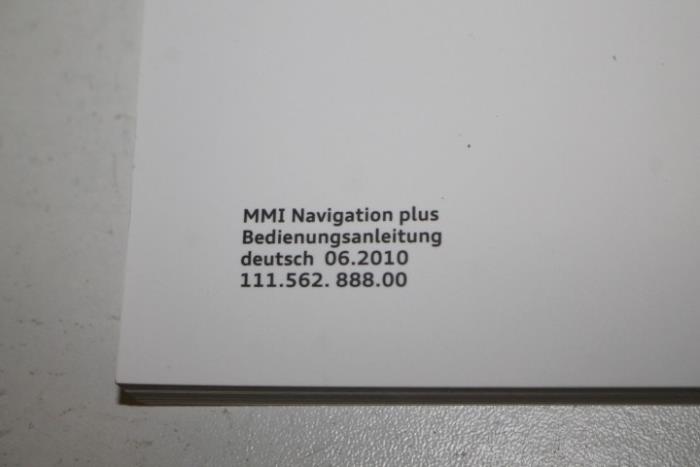 Instruction Booklet from a Audi S8