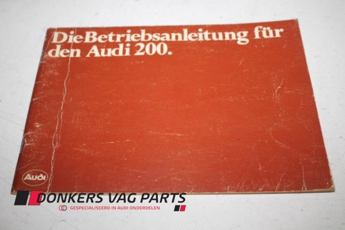 Używane Instrukcja Audi 200 Cena € 20,00 Procedura marży oferowane przez Donkers VAG Parts