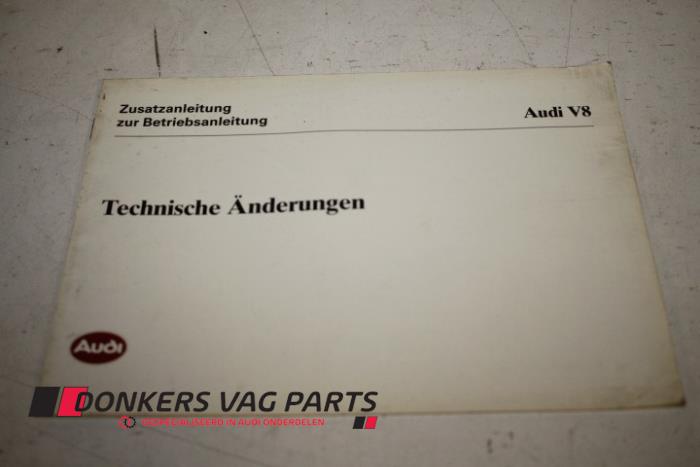 Używane Instrukcja Audi V8 Cena € 8,00 Procedura marży oferowane przez Donkers VAG Parts