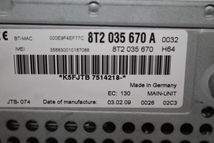 Multi-media control unit from a Audi A5 2009