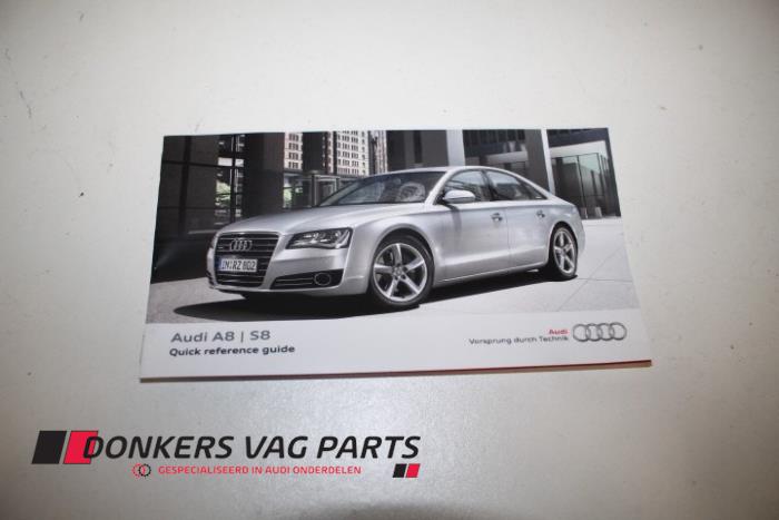 Używane Instrukcja Audi A8 Cena € 5,00 Procedura marży oferowane przez Donkers VAG Parts