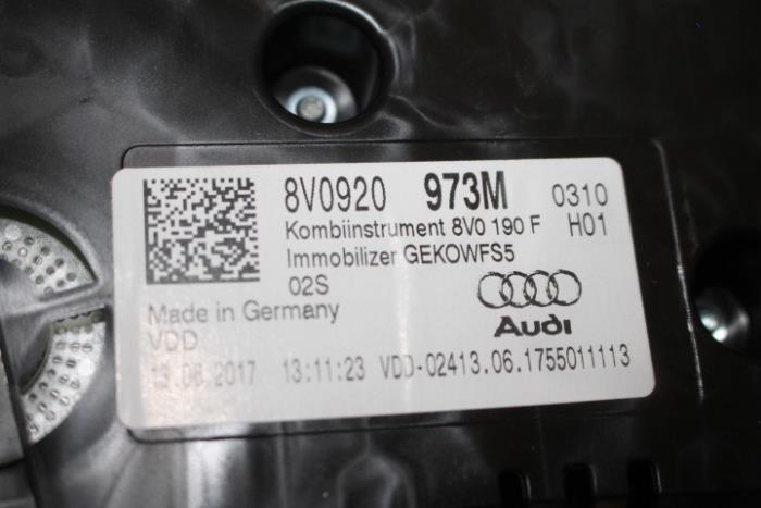 Instrumentenbrett van een Audi S3 2017