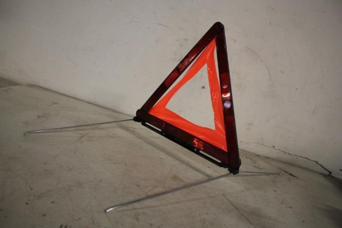 Warning triangle from a Volkswagen E-Golf 2018