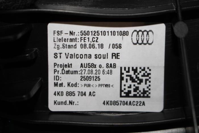 Tapisserie marche arrière d'un Audi A6 (C8) 2.0 16V 50 TFSI E Mild hybrid Quattro 2021