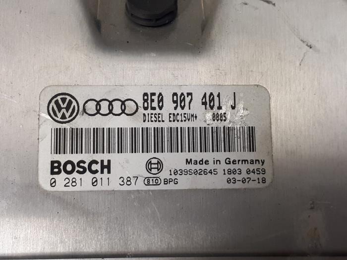 Ordenador de gestión de motor de un Audi A4 Avant (B6) 2.5 TDI 155 24V 2003