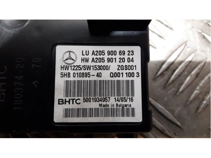 Module climatronic d'un Mercedes-Benz C (C205) C-200 2.0 16V 2016